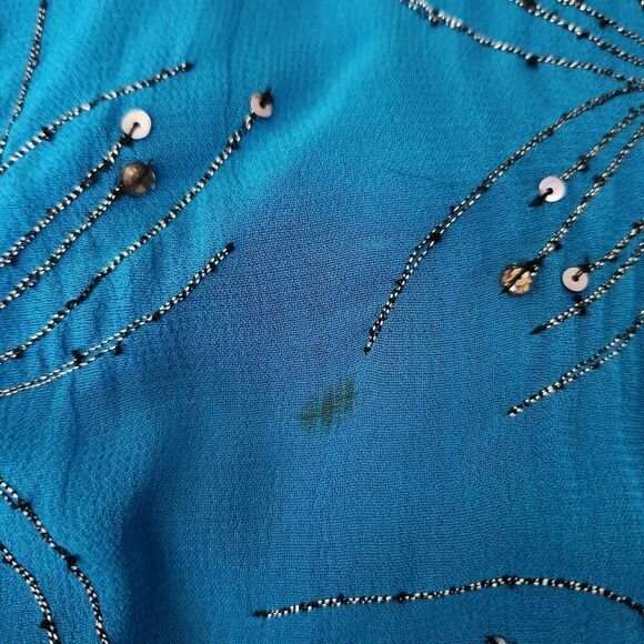 Chico's Womens Cherish Jacket Beaded Sequiened Lined Long Sleeve Size 2 - Picture 7 of 10